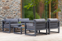 Набор садовой мебели CAPRI / 4 предмета: диван, 2 кресла, столик / серый (S4A)