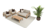 Коста тик Комплект лаунж мебели натуральный/бежевый, тик, 4 персоны