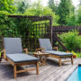 Комплект из 2-х шезлонгов Royal Family PAOLO из акации и столика Royal Family RAMON