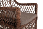 Латте коричневое плетеное кресло из искусственного ротанга