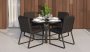 PRIMAVERA обеденная группа карбон/чёрный с подлокотниками
