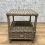 Столик журнальный серии BURSA (Бурса) бежево-коричневый 45х45 из искусственного ротанга