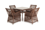 Айриш коричневая обеденная группа плетеная