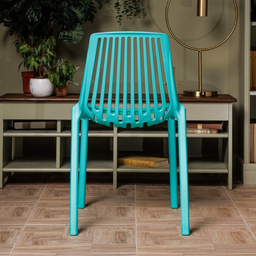 Комплект стол TOM (серый) + 4 стула NICO (тиффани)