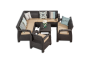 Комплект мебели YALTA CORNER RELAX SET XL (Ялта) темно коричневый из пластика под искусственный ротанг
