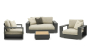 Истад Комплект лаунж мебели антрацит/серый, алюминий/олефин, 4 персоны