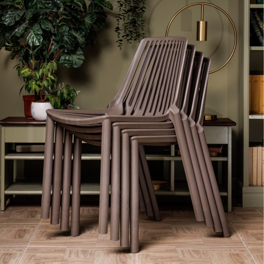 Комплект стол TOM (капучино) + 4 стула NICO (капучино)