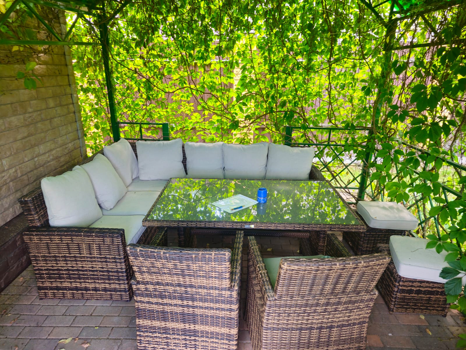 Обеденный комплект из искусственного ротанга ZORRO PLUS DOUBLE