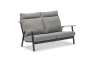 Malmo с 2-х местным диваном, комплект лаунж мебели антрацит/серый, алюминий