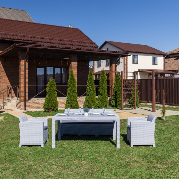 Обеденный комплект Royal Family LANA LUX DINING S светло-серый