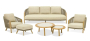 Авеста Комплект лаунж мебели бежевый/светло-коричневый, тик/алюминий/веревка