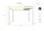 Пергола биоклиматическая моторизованная 3х4 м Pergola 150 Series