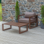 Набор садовой мебели CAPRI / 2 предмета: кресло, столик / коричневый (S1A)