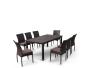T347/Y380A-W53 Brown 8+1 комплект плетеной мебели