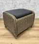 Оттоманка пуф серии BAVARIA (Бавария) бежево-коричневый из искусственного ротанга