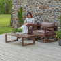 Набор садовой мебели CAPRI / 3 предмета: 2 кресла, столик / коричневый (S2B)