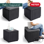 Пуфик Куб с подушкой (Cube with cushion) коричневый