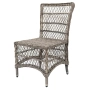 Стул плетеный Junior ажурное плетение серое из искусственного ротанга