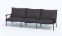 Лаунж зона FESTA  антрацит с трехместным диваном