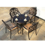 Обеденный комплект из литого алюминия Феникс(90х90см)
