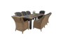 Обеденная группа MODENA (Модена) бежево-коричневая на 8 персон со столом 240х100 из искусственного ротанга