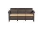 Диван трехместный YALTA SOFA 3 SEAT (Ялта) темно коричневый из пластика под искусственный ротанг