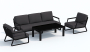 Лаунж зона ESTIVO с трехместным диваном - антрацит