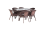 Комплект DECO 6 с прямоугольным столом коричневый