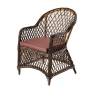 Кресло Уэльс ажурное плетение с подушкой Дуб