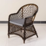 Кресло Уэльс ажурное плетение с подушкой Дуб