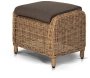 Оттоманка пуф серии BAVARIA (Бавария) бежево-коричневый из искусственного ротанга