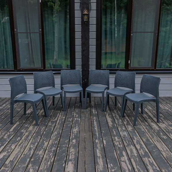 Комплект обеденных стульев Royal Family JULY (6шт) графит