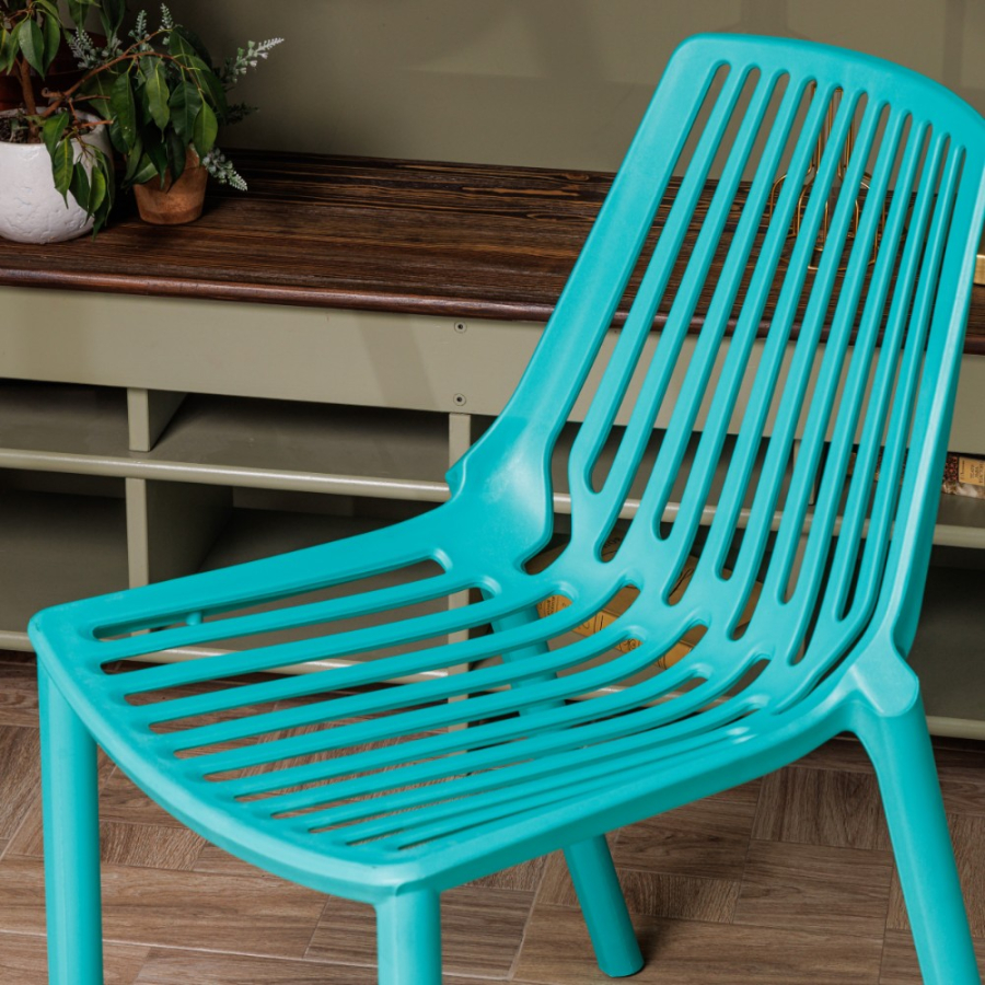 Комплект стол TOM (серый) + 4 стула NICO (тиффани)