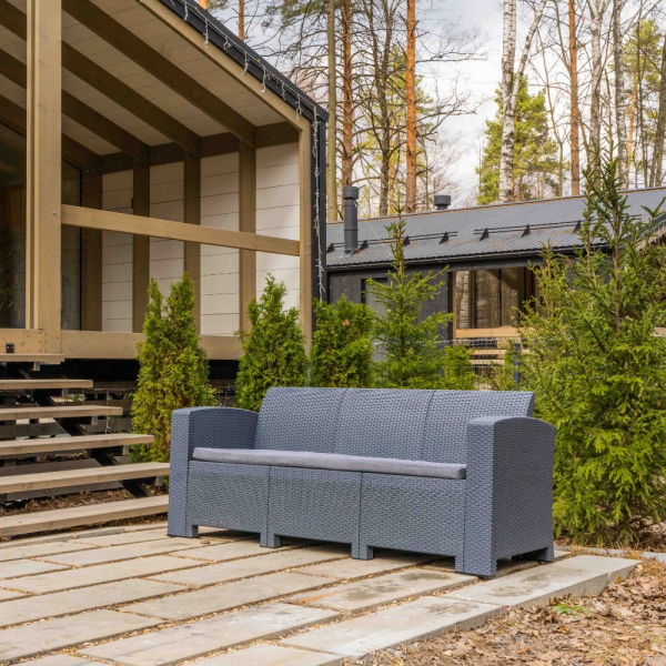 Трехместный диван Royal Family LANA LUX графит