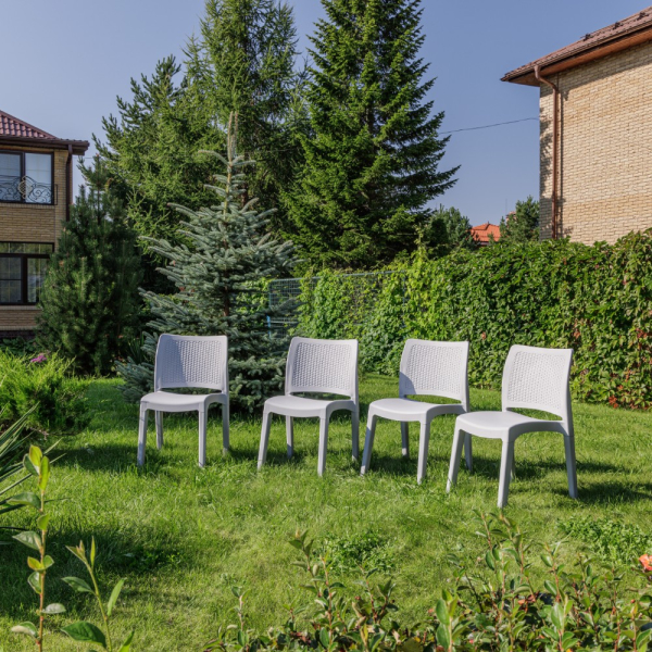 Комплект обеденных стульев Royal Family JULY (4шт) светло-серый