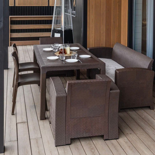 Обеденный комплект Royal Family LANA LUX DINING M коричневый