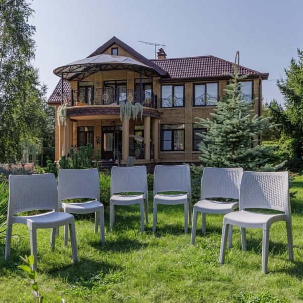 Комплект обеденных стульев Royal Family JULY (6шт) светло-серый