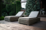 LEON шезлонг лежак из искусственного ротанга