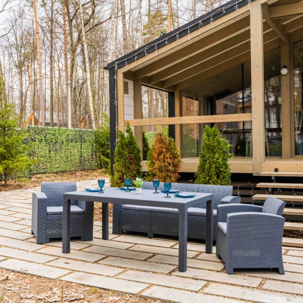 Обеденный комплект Royal Family LANA LUX DINING S графит