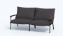 Лаунж зона FESTA антрацит с двухместным диваном
