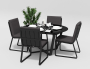 PRIMAVERA комплект обеденный без подлокотников серый/антрацит