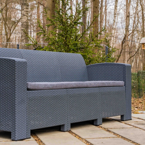 Трехместный диван Royal Family LANA LUX графит