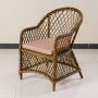 Кресло Уэльс ажурное плетение с подушкой Мореная лиственница