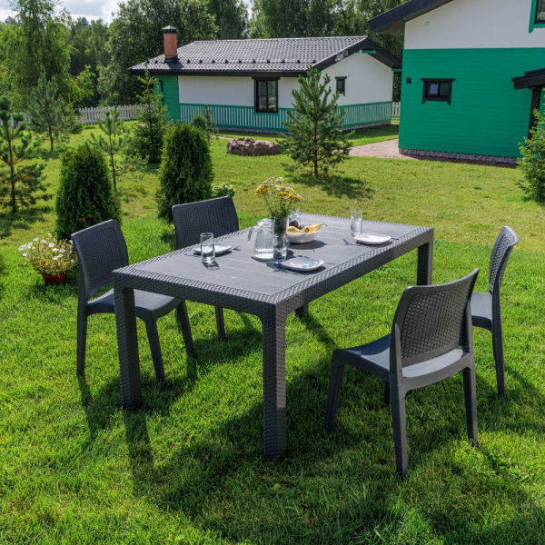 Обеденный комплект Royal Family JULY S графит