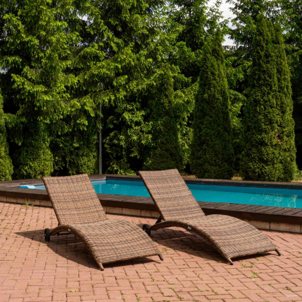 Комплект шезлонгов Royal Family AGATA без матраса в коричневом цвете