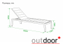 Шезлонг OUTDOOR Борнео, графит
