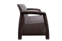 Диван трехместный YALTA SOFA 3 SEAT (Ялта) темно коричневый из пластика под искусственный ротанг