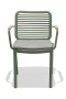 Кресло металлическое с подушкой Armona зеленый