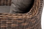 АЛИСА кресло плетеное, цвет коричневый с подушками