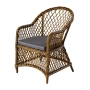 Кресло Уэльс ажурное плетение с подушкой Мореная лиственница